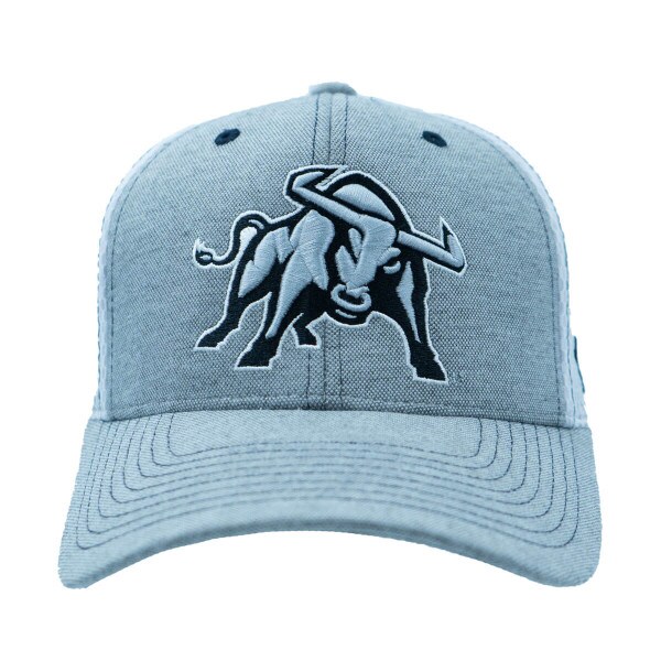 Aggie Bull Embroidered U-State Mesh and Solid White and Gray Fitted Hat